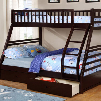 Fredrick Wood Twin/Double Bunk Bed with/Storage (3 boxes)
