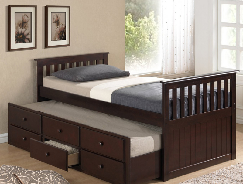 Quin Captains Bed with trundle and drawers