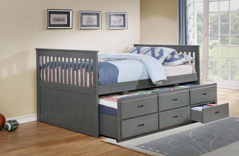 Quin Captains Bed with trundle and drawers