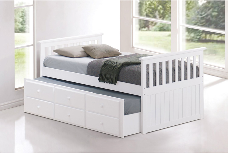 Quin Captains Bed with trundle and drawers