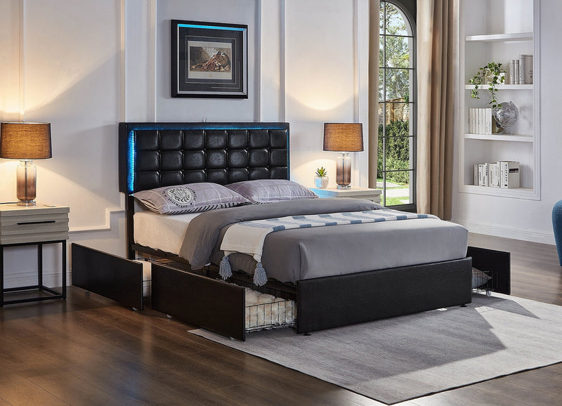 Kirby Storage Bed Black