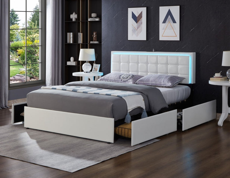 Kirby Storage Bed White