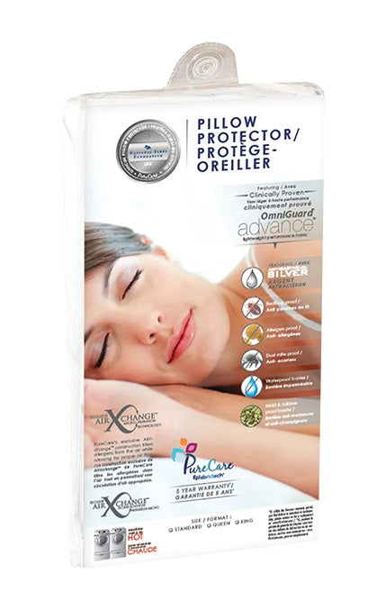 OmniGuard Silver Pillow Protector King with Air Xchange