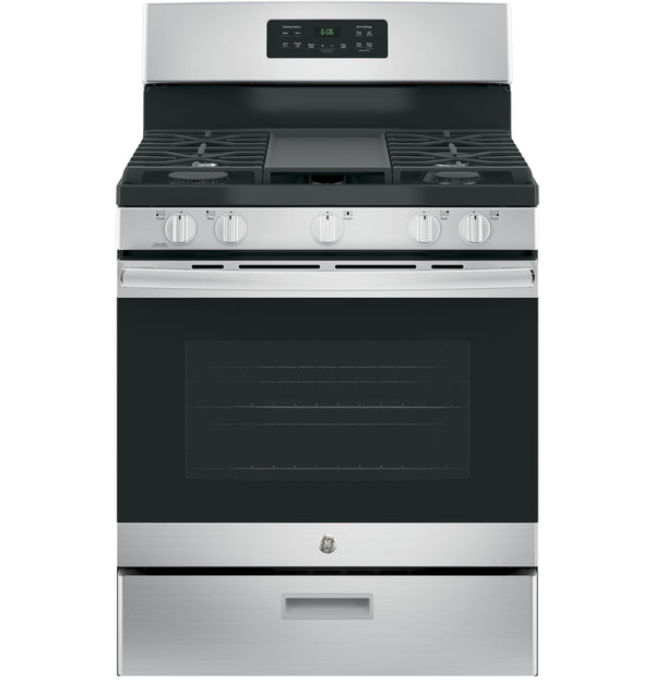 GE® 30" Stainless Steel Freestanding Natural Gas Range