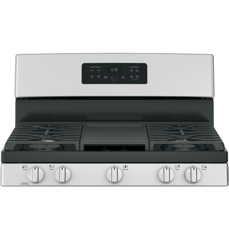 GE® 30" Stainless Steel Freestanding Natural Gas Range