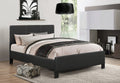 IFDC IF-175 Ava Upholstered PU Platform Bed - Black