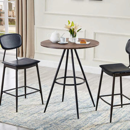 Hula Counter Height 3 PC Round Table and Chair Pub Set
