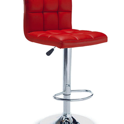 Bar Stools Red PU Upholstered 2-PK