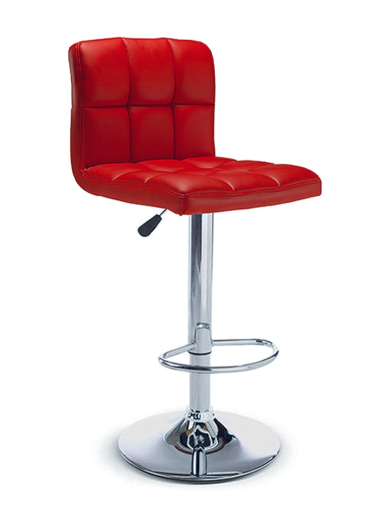 Bar Stools Red PU Upholstered 2-PK