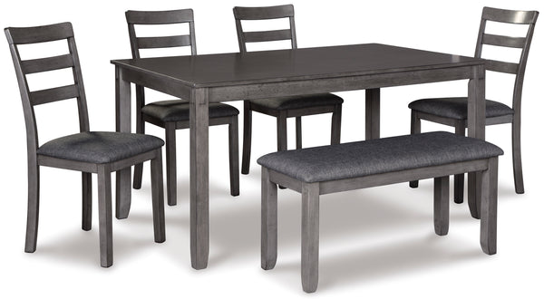 Bridson 6-Piece dining set with Bench