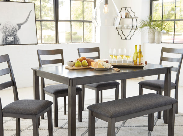 Bridson 6-Piece dining set with Bench