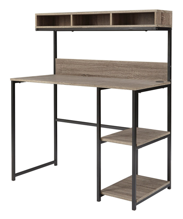 Signature Design by Ashley® Daylicrew Grayish Brown Home Office Desk and Hutch