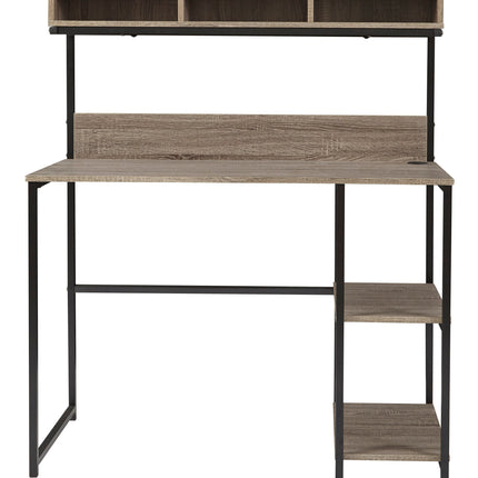 Signature Design by Ashley® Daylicrew Grayish Brown Home Office Desk and Hutch