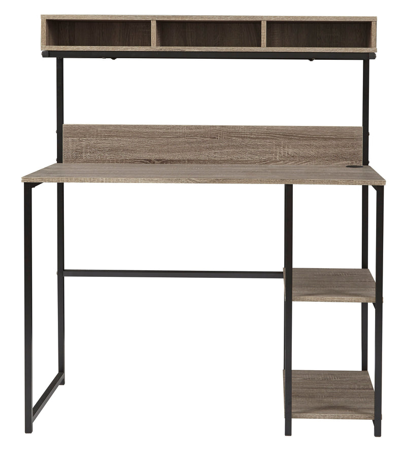 Signature Design by Ashley® Daylicrew Grayish Brown Home Office Desk and Hutch