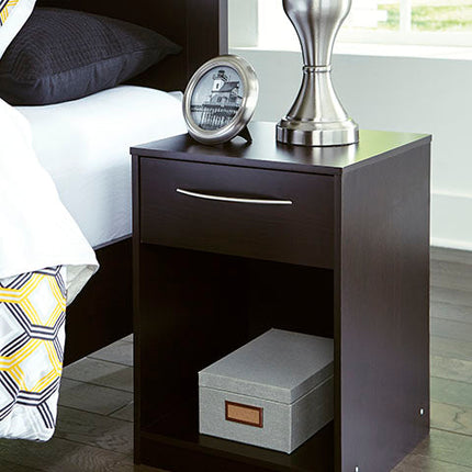 Signature Design by Ashley® Flannia Black/Brown 1-Drawer Nightstand