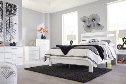 Signature Design by Ashley® Flannia White Queen Panel Platform Bed