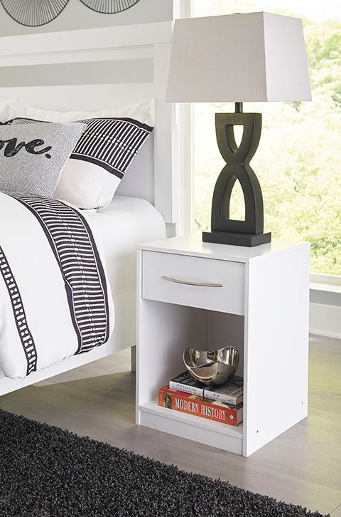 Signature Design by Ashley® Flannia White 1-Drawer Nightstand