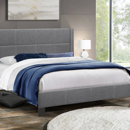 Grace Upholstered Grey Bed