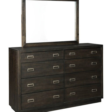 Signature Design by Ashley® Hyndell Dark Brown Dresser and Mirror
