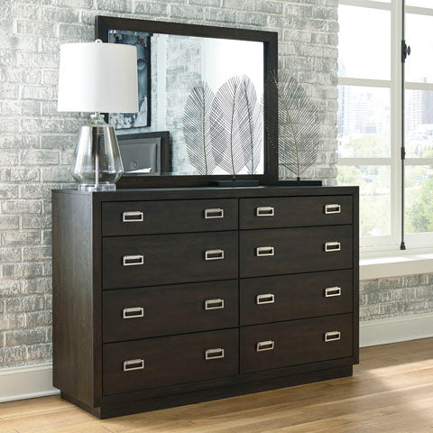 Signature Design by Ashley® Hyndell Dark Brown Dresser and Mirror