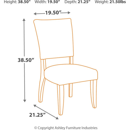 Sommerford Side Chair dimensions